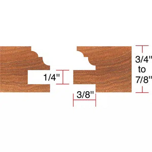 Grizzly C2163 - 6 pc. Stile & Rail Set - Bead & Cove, 3/4" Bore