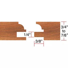 Load image into Gallery viewer, Grizzly C2165 - 6 pc. Stile &amp; Rail Set - Quarter Bead, 3/4&quot; Bore