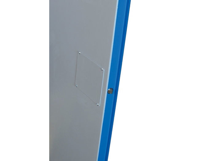 4 Gallon, 1 Shelf, 1 Door, Self-Close, Hazardous Material Cabinet, ChemCor® Compac Countertop, Royal Blue - 8604282