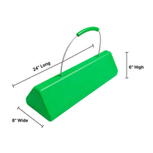 Load image into Gallery viewer, 24" Single SafeRay™ Hi Viz Commercial Aircraft Chock for Narrow and Wide Body Aircraft with Cable Handle an... — image 4 of 9