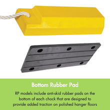Load image into Gallery viewer, 12" Aviation Wheel Chock for Small to Mid-Sized Aircraft with Rope Lanyard &amp; Rubber Pad — image 5 of 7