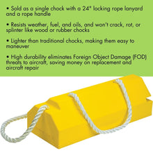 Load image into Gallery viewer, 14" Aviation Wheel Chock for Mid- to Large-Sized Aircraft with Locking Rope &amp; Handle — image 5 of 6