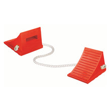 Load image into Gallery viewer, General-Purpose Utility Wheel Chock, Roped Pair, 30,000 lbs Load Capacity, 27-35 in. Tires — image 2 of 5
