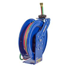 Load image into Gallery viewer, EZ-Coil Spring Driven Dual Hose Reel 1/4 Inch x 25 Ft 200 PSI Oil Less Hose - Coxreels EZ-P-WTL-125