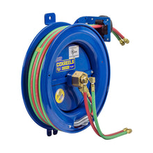 Load image into Gallery viewer, EZ-Coil Spring Driven Dual Hose Reel 1/4 Inch x 75 Ft 200 PSI Oil with Hose - Coxreels EZ-SG19WT-175