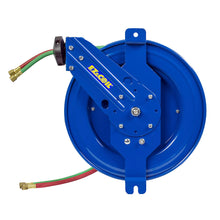 Load image into Gallery viewer, EZ-Coil Spring Driven Dual Hose Reel 1/4 Inch x 75 Ft 200 PSI Oil with Hose - Coxreels EZ-SG19WT-175