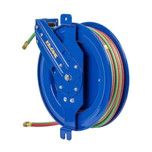 Load image into Gallery viewer, EZ-Coil Spring Driven Dual Hose Reel 1/4 Inch x 75 Ft 200 PSI Oil with Hose - Coxreels EZ-SG19WT-175
