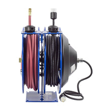 Load image into Gallery viewer, Spring Driven Air Hose &amp; Power Cord Reel 12 AWG x 50 Ft Less Cord - Coxreels C-L350L-5012L-X