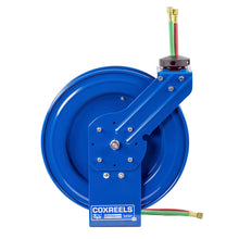 Load image into Gallery viewer, Spring Driven Dual Hose Reel 1/4 Inch x 25 Ft 200 PSI Less Hose - Coxreels P-WTL-125