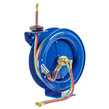 Load image into Gallery viewer, Spring Driven Dual Hose Reel 1/4 Inch x 25 Ft 200 PSI Less Hose - Coxreels P-WTL-125