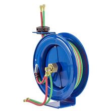 Load image into Gallery viewer, Spring Driven Dual Hose Reel 1/4 Inch x 25 Ft 200 PSI Less Hose - Coxreels P-WTL-125