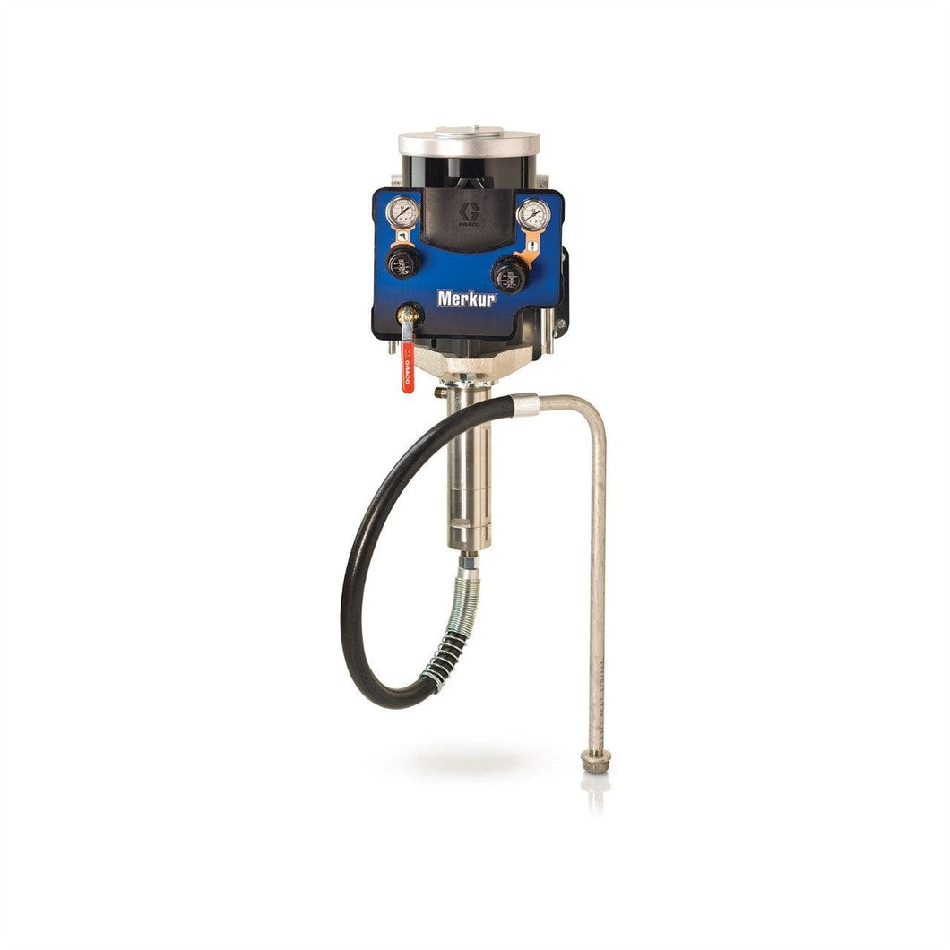 Merkur 36:1 Wall-Mount Airless Spray Package, XTR-5 Gun, 519 XHD Tip, 25 ft (7.6 m) Fluid Hose, Fluid Filter, DataTrak
