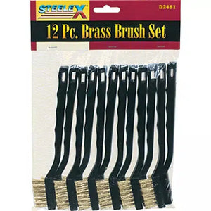 Steelex D2481 - 12 pc. Brush Sets - Brass