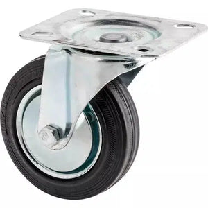 Steelex D2538 - 4" Black Rubber Swivel Caster