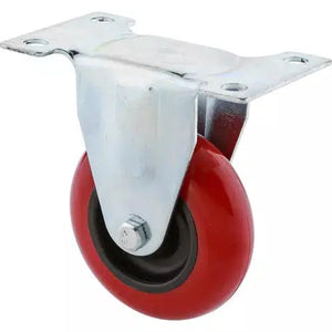 Steelex D2604 - 3" Red Polyurethane Fixed Caster