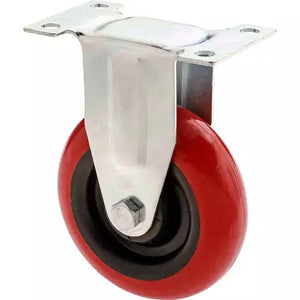 Steelex D2605 - 4" Red Polyurethane Fixed Caster