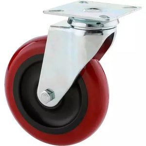 Steelex D2611 - 5" Red Polyurethane Swivel Caster