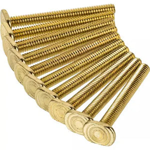 Steelex D4842 - 2-1/4" Brass Plated T-Slot Bolts, 10 pk.