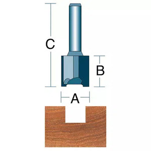 Roman Carbide DC1002 - 5/16" Double Fluted Straight 1/4" Shank