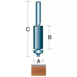 Roman Carbide DC1082 - 1/2" Flush Trim 1/2" Shank