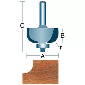 Roman Carbide DC1141 - 1/4" Radius Cove 1/4" Shank