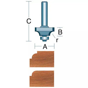 Roman Carbide DC1160 - 1/4" Radius Beading 1/4" Shank