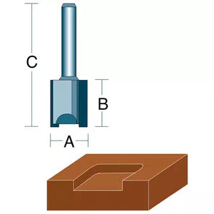 Roman Carbide DC1247 - 5/8" Hinge Mortise 1/4" Shank