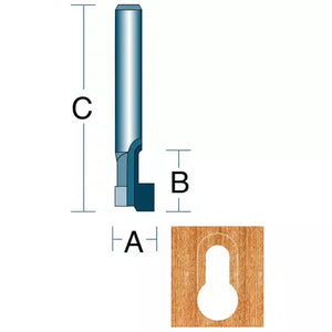 Roman Carbide DC1358 - 1/2" Keyhole 1/4" Shank