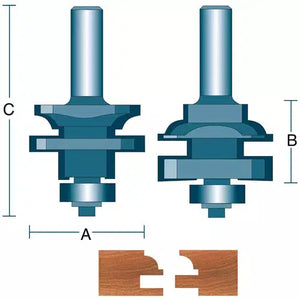 Roman Carbide DC1394 - 2 pc. Quarter Bead Stile & Rail Set