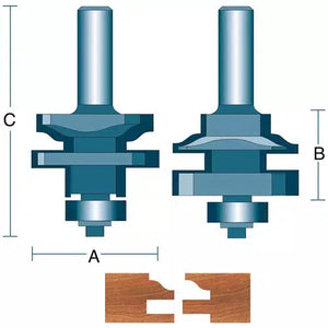 Roman Carbide DC1395 - 2 pc. Roman Ogee Stile & Rail Set