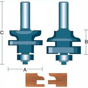 Roman Carbide DC1396 - 2 pc. Ogee Stile & Rail Set