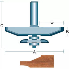 Load image into Gallery viewer, Roman Carbide DC1408 - 3&quot; 15° Face Cut Panel with Undercutter 1/2&quot; Shank