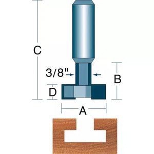 Roman Carbide DC1629 - T-Slot Cutter 1/2" Shank