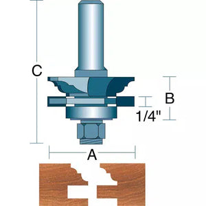 Roman Carbide DC1654 - Reversible Stile & Rail Set Classical 1/2" Shank