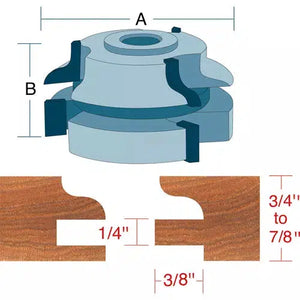 Roman Carbide DC2161 - Stile & Rail Cabinet Set Ogee 3/4" Bore