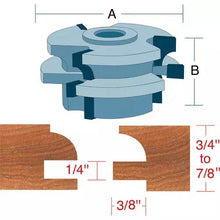 Load image into Gallery viewer, Roman Carbide DC2162 - Stile &amp; Rail Cabinet Set Quarter Round, 3/4&quot; Bore