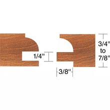 Load image into Gallery viewer, Roman Carbide DC2162 - Stile &amp; Rail Cabinet Set Quarter Round, 3/4&quot; Bore