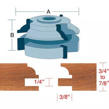 Load image into Gallery viewer, Roman Carbide DC2165 - Stile &amp; Rail Cabinet Set Quarter Bead 3/4&quot; Bore