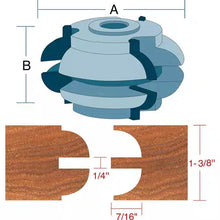 Load image into Gallery viewer, Roman Carbide DC2167 - Stile &amp; Rail Quarter Round Set for Passage Door 3/4&quot; Bore