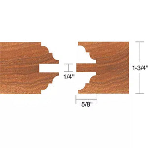 Roman Carbide DC2173 - Stile & Rail Bead & Cove Set for Entry Door 3/4" Bore