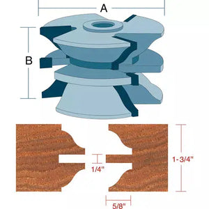 Roman Carbide DC2174 - Stile & Rail Roman Ogee Set for Entry Door 3/4" Bore