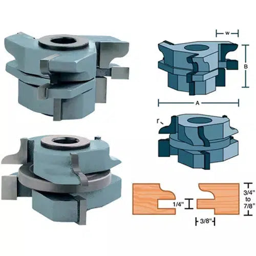 Roman Carbide DC2176 - 6 pc. Stile & Rail Set - Ogee, 1-1/4