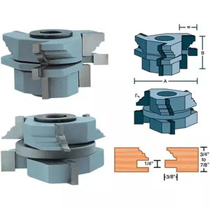 Roman Carbide DC2178 - Stile & Rail Cabinet Set Bead & Cove 1-1/4" Bore