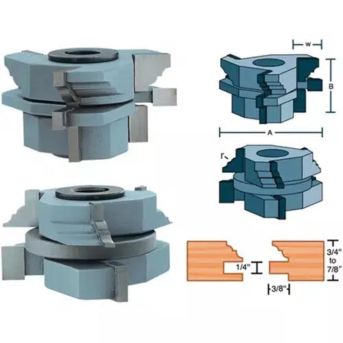 Roman Carbide DC2178 - Stile & Rail Cabinet Set Bead & Cove 1-1/4