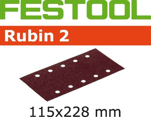 Festool Rubin2 115x228, RS2, 100 Grit, 10 pcs 499041