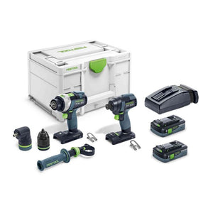 Festool Cordless Drill & Impact Driver Set TID 18 HPC I-Set TPC 18/4 577616