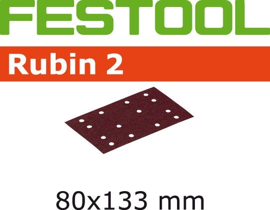 Festool Rubin 2 80x133 mm 40G Sanding Sheet, 50-Pack 499046