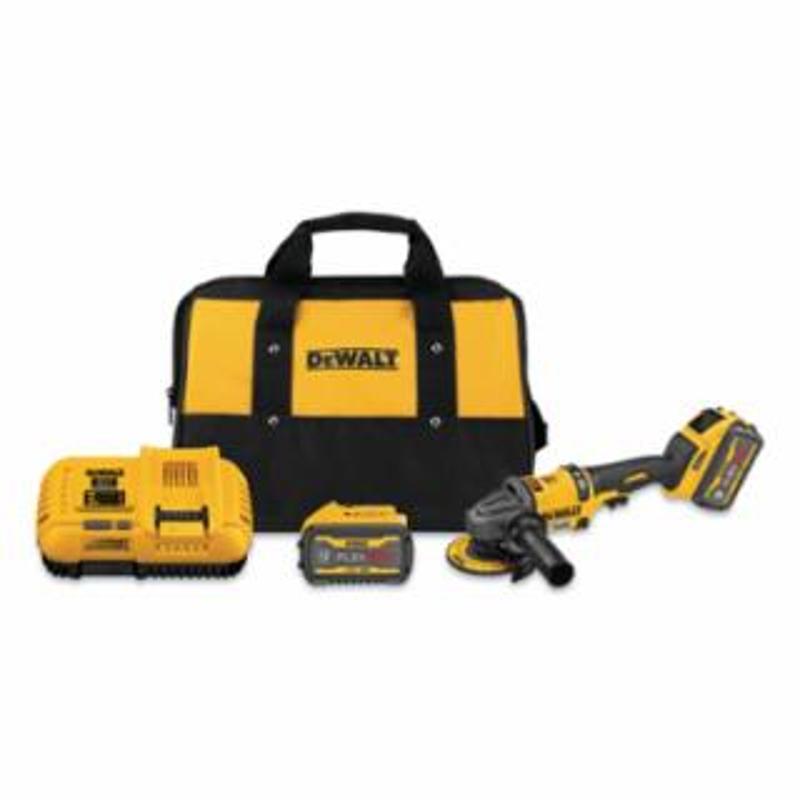 DeWalt FLEXVOLT® 60V MAX* Brushless 4-1/2 in to 6 in Cordless Grinder w/Kickback Brake, 13 A, 9,000 RPM, Trigger, Kit w/2 Batteries 
1 KT / KT