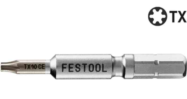 Festool Centrotec Torx Driver Bit 10-50 mm, 2-Pack 205076