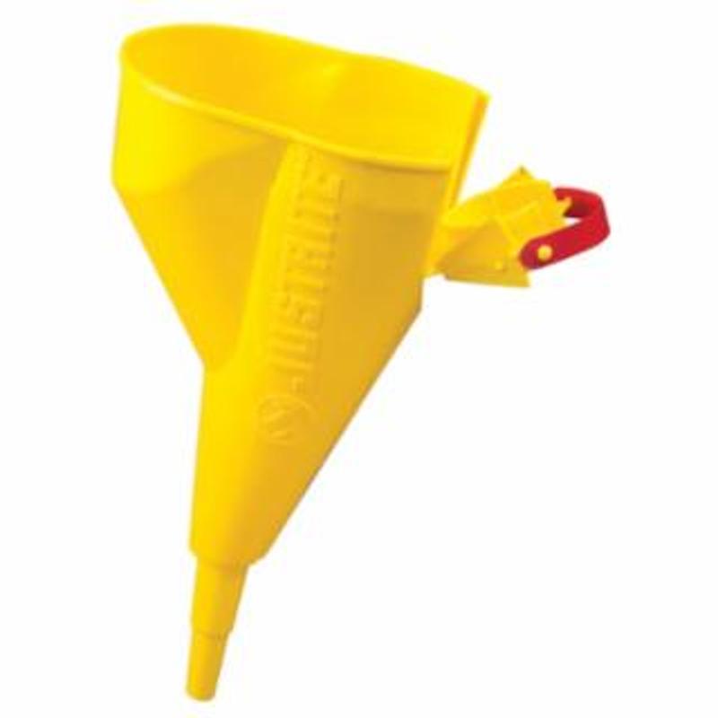 Justrite Funnel Attachment for Type I Steel Safety Can, Funnel, Yellow, Polyethylene, Slip-On 1 EA / EA